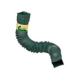 Amerimax Flex-A-Spout Series 85511 Downspout Extension, 22 to 55 in L Extended, Vinyl, Green