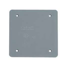 COVER BOX SQ PVC 2G BLANK GRAY