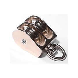 BARON 0178ZD-1 Rope Pulley, 1/4 in Rope, 1 in Sheave, Zinc