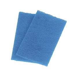 BIRDWELL 355-36 Scouring Pad, 6 in L, 3-1/2 in W, Blue