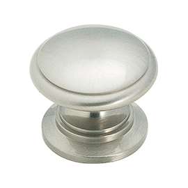 Amerock BP1466G10 Cabinet Knob, 1 in Projection, Brass, Satin Nickel