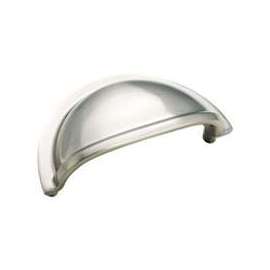 Amerock BP4235G9 Cabinet Pull, 3-1/2 in L Handle, 1-1/4 in H Handle, 1-1/16 in Projection, Brass, Sterling Nickel