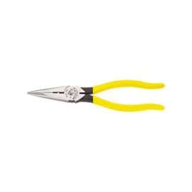 KLEIN TOOLS D203-8N Nose Plier, 8-7/16 in OAL, 1-1/4 in Jaw Opening, Yellow Handle, Dipped Handle, 1 in W Jaw