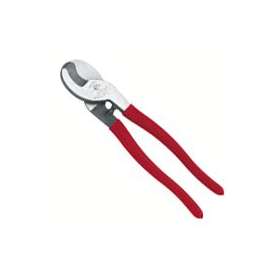 KLEIN TOOLS 63050 Cable Cutter, 9-1/2 in OAL, Steel Jaw, Cushion-Grip Handle, Red Handle