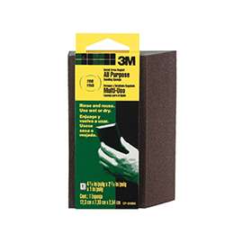 3M CP-040 Sanding Sponge, 4-7/8 in L, 2-7/8 in W, Fine, Aluminum Oxide Abrasive