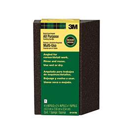 3M CP-041 Sanding Sponge, 4-7/8 in L, 2-7/8 in W, 80 Grit, Medium, Aluminum Oxide Abrasive