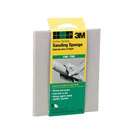 3M 917 Sanding Sponge, 5-1/2 in L, 4-1/2 in W, Fine
