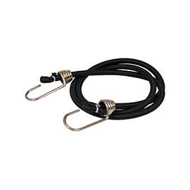 KEEPER 06188 Bungee Cord, 13/32 in Dia, 48 in L, Rubber, Hook End