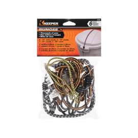 KEEPER 06306 Bungee Cord, Rubber, Hook End