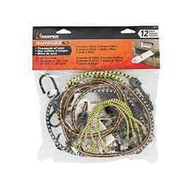 KEEPER 06313 Bungee Cord, Rubber, Hook End