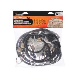 KEEPER 06356 Bungee Cord, Rubber, Hook End