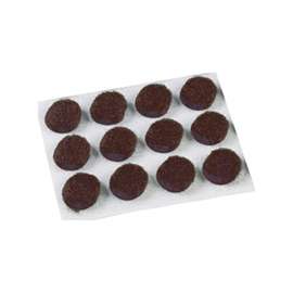 Shepherd Hardware 9958 Furniture Pad, Felt Cloth, Brown, 1/2 in Dia, Round