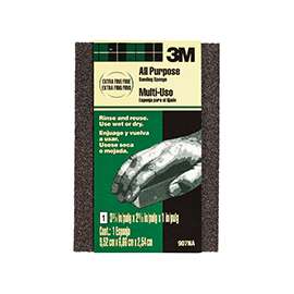 3M SandBlaster 907NA Sanding Sponge, 3-3/4 in L, 2-5/8 in W, Extra Fine, Fine