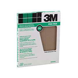 3M 88590 Sandpaper Sheet, 11 in L, 9 in W, Fine, 180 Grit, Aluminum Oxide Abrasive, Cloth Backing