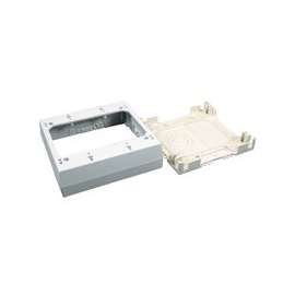 Wiremold NMW NMW3-2 Outlet Box, 2 -Gang, Plastic, White, Wall Mounting