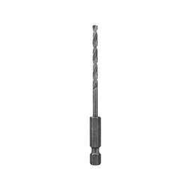 DeWALT DW2554 Drill Bit, 1/8 in Dia, 3-1/2 in OAL, Spiral Flute, 1/4 in Dia Shank, Hex Shank