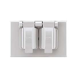 Eaton Wiring Devices S1962W-SP Cover, 2-63/64 in L, 4-37/64 in W, Rectangular, Thermoplastic, White