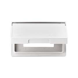 Eaton Wiring Devices S3966W-SP Cover, 7 in L, 4-7/8 in W, Rectangular, Thermoplastic, White, Electro-Plated