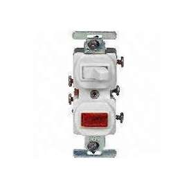 Eaton Wiring Devices 277W-BOX Combination Toggle Switch, 15 A, 120 V, SPDT, Screw Terminal, Steel Housing Material