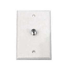 Eaton Cooper Wiring 1172W Wallplate with Coaxial Adapter, 4-1/2 in L, 2-3/4 in W, 1 -Gang, Thermoplastic, White