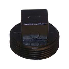 CANPLAS 103052SBC Threaded Plug, 2 in, MNPT, ABS, Black, SCH 40 Schedule