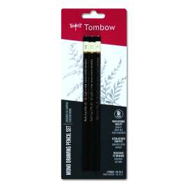 Drawing Pencil Set, 2B/B/HB, 2 mm, Black Lead, 3/Set