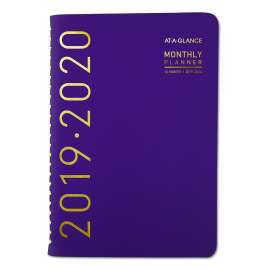 Contemporary Academic Planner, 8 x 4 7/8, Purple, 2019-2020