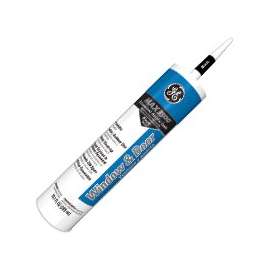 GE Max Extra 3500 GE24356 Siliconized Acrylic Caulk, Black, 10.1 oz Cartridge
