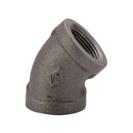 Prosource 4-1-1/2B Pipe Elbow, 1-1/2 in, FIP, 45 deg Angle, Malleable Iron, SCH 40 Schedule, 300 psi Pressure