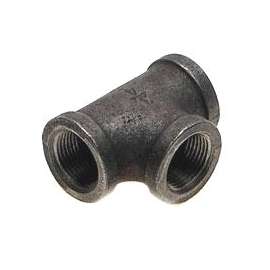 Prosource B130 6 Pipe Tee, 1/8 in, Threaded, Malleable Iron, SCH 40 Schedule, 300 PSI Pressure