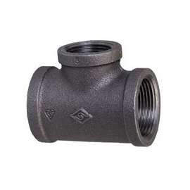 Prosource 11A1X1/2B Pipe Tee, 1/2 x 1 in, Threaded, Malleable Iron, SCH 40 Schedule, 300 PSI Pressure