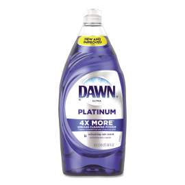 Ultra Platinum Dishwashing Liquid, Refreshing Rain, 34 oz Bottle, 8/Carton