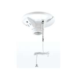 LAMPHOLDER CEIL P-CHN CORD WHT