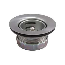 Keeney 879TPC Basket Strainer, 2-13/16 in Dia, Stainless Steel, Polished Chrome, 1-3/4 in Dia Mesh