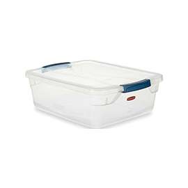 Rubbermaid Clever Store RMCC160000 Storage Container, Plastic, Clear, 16.8 in L, 13.3 in W, 5.3 in H