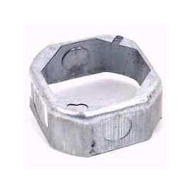RACO 130 Extension Ring, 9/16 in W, 2 -Gang, 4 -Knockout, Steel, Silver, Galvanized