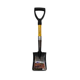 Plexon 27" Square Mini Transfer Shovel with High-Strength 50Mn Steel Blade, Weather-Resistant Fiberglass Handle & Ergonomic D-Grip–Ideal for Snow,Landscaping,Gardening,Outdoor Work,Car Shovel
