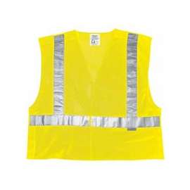 Luminator Class II Tear-Away Safety Vests, X-Large, Fluorescent Lime