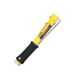 STANLEY PHT150C Hammer Tacker, 168 Magazine, 27/64 in W Crown, 1/4 to 3/8 in L Leg, Steel Staple, Yellow
