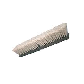 BIRDWELL 2019-12 Broom Head, Threaded, 3 in L Trim, Polypropylene/Polystyrene Bristle, Gray