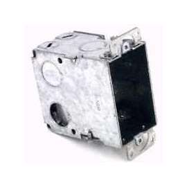 RACO 8601 Switch Box, 1 -Gang, 1 -Outlet, 7 -Knockout, 1/2 in Knockout, Steel, Gray, Pre-Galvanized