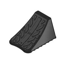 BULLDOG 7000100 Tire Chock, 6 in L, 8-1/4 in W, 5-3/4 in H, Plastic, Black