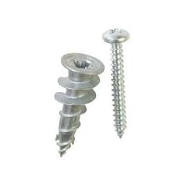 Buildex E-Z Ancor 25316 Hollow Wall Anchor, 1-1/4 in L, Zinc, Zinc, 50 lb