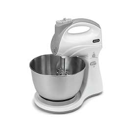 Sunbeam FPSBHS0301 Hand and Stand Speed Mixer, 250 W, 3 qt Bowl, White