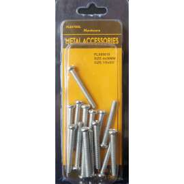 Plextool Round Head Machine Screws, 3/16x1-1/4", 15pcs/PK, 24 PK/Box, Total 360pcs (PLX00610)