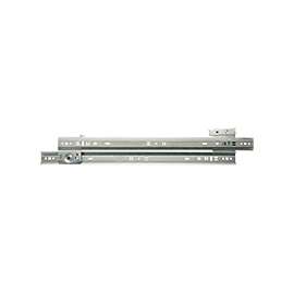 Knape & Vogt 1300P ZC 16 Drawer Slide, 75 lb, 16 in L Rail, 1/2 in W Rail, Steel, Zinc