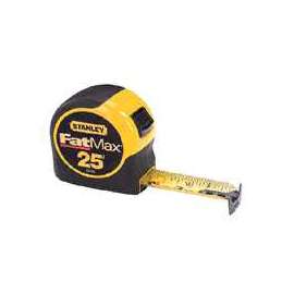 STANLEY 33-725 Classic Tape, 25 ft L Blade, 1-1/4 in W Blade, Black/Yellow Case