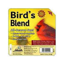 HEATH DD4-12 Suet Cake, All-Season, High-Energy, Bird's Blend Flavor, 11.25 oz