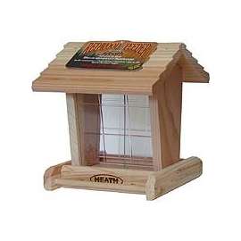 HEATH 152-2 Hopper Bird Feeder, 3 lb Seed, Cedar Wood