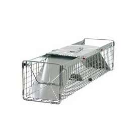 Havahart 1045 Large Animal Trap, 36 in L, 10 in W, 12 in H, Spring Loaded Door
